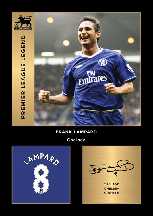 Icons Wall Art Frank Lampard Chelsea Legends Signed A4 Printed Photo Picture Display Gift For Chelsea Fans Digitally Reproduced Signature Unframed