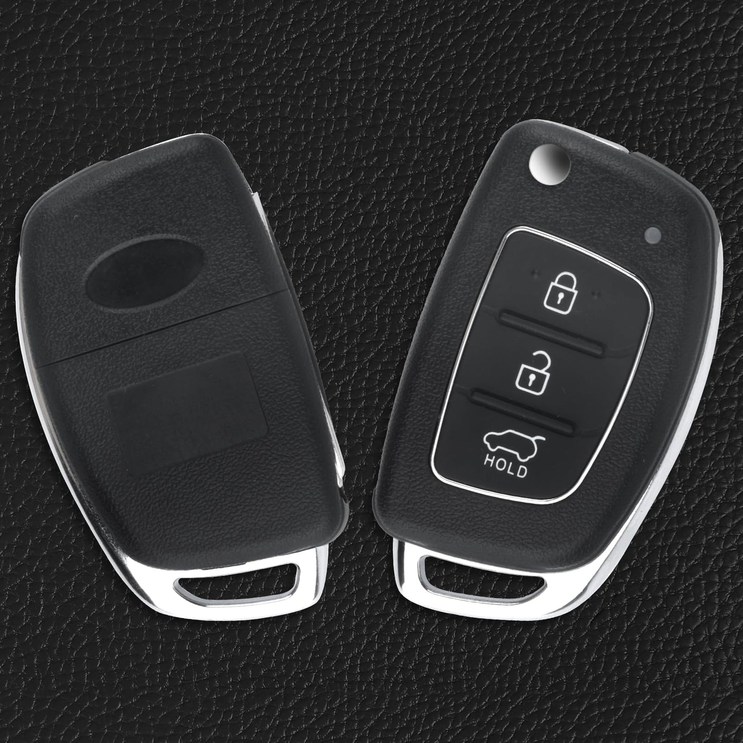 Car Key Fob Case, 3 Buttons Key Fob Cover Replacement Compatible with Hyundai i20 i40 i10 i30 ix30 ix20 ix35 ix45 ix55 Elantra Santa Fe Tucson, Remote Control Car Key Cover Shell Accessories