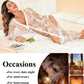 Avidlove Lace Kimono Lingerie Sexy Robe Gown Dress See-Through Coverup Babydoll White M