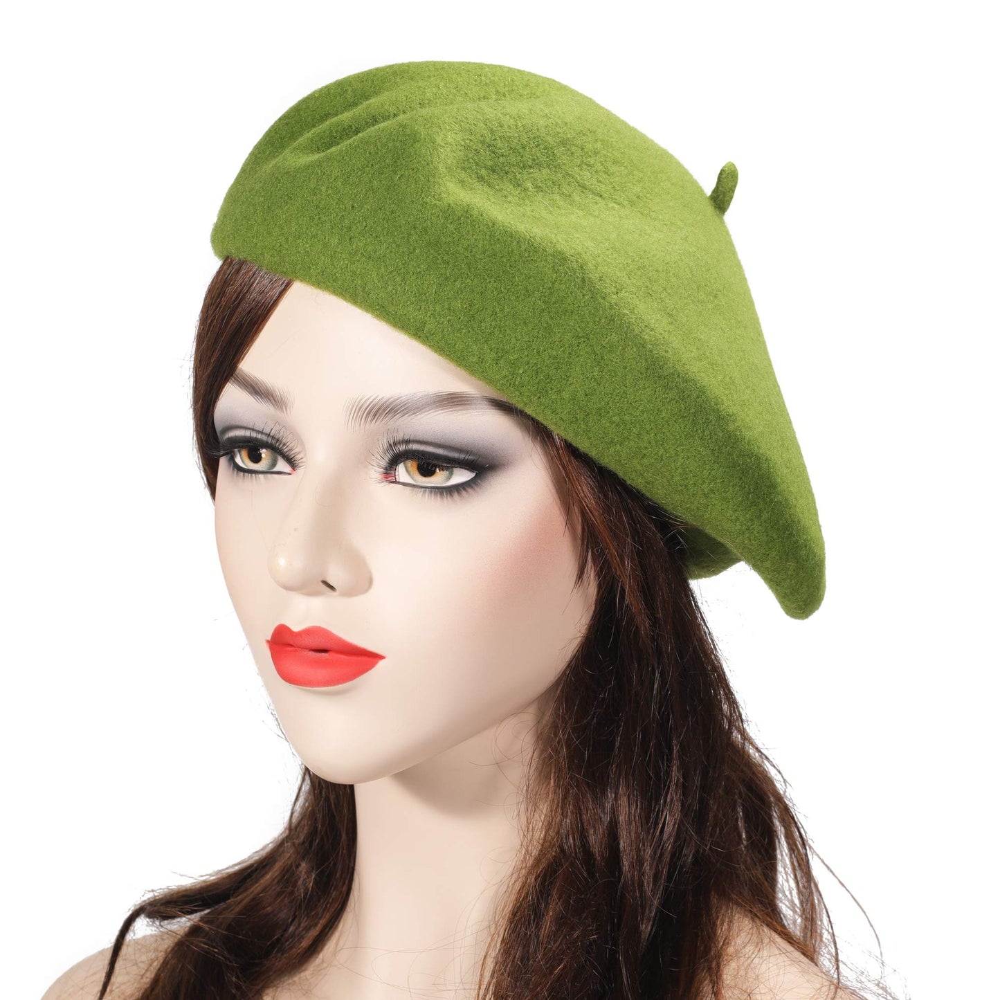 ZLYC Women's Baskenmütze Beret, Light Green, One Size