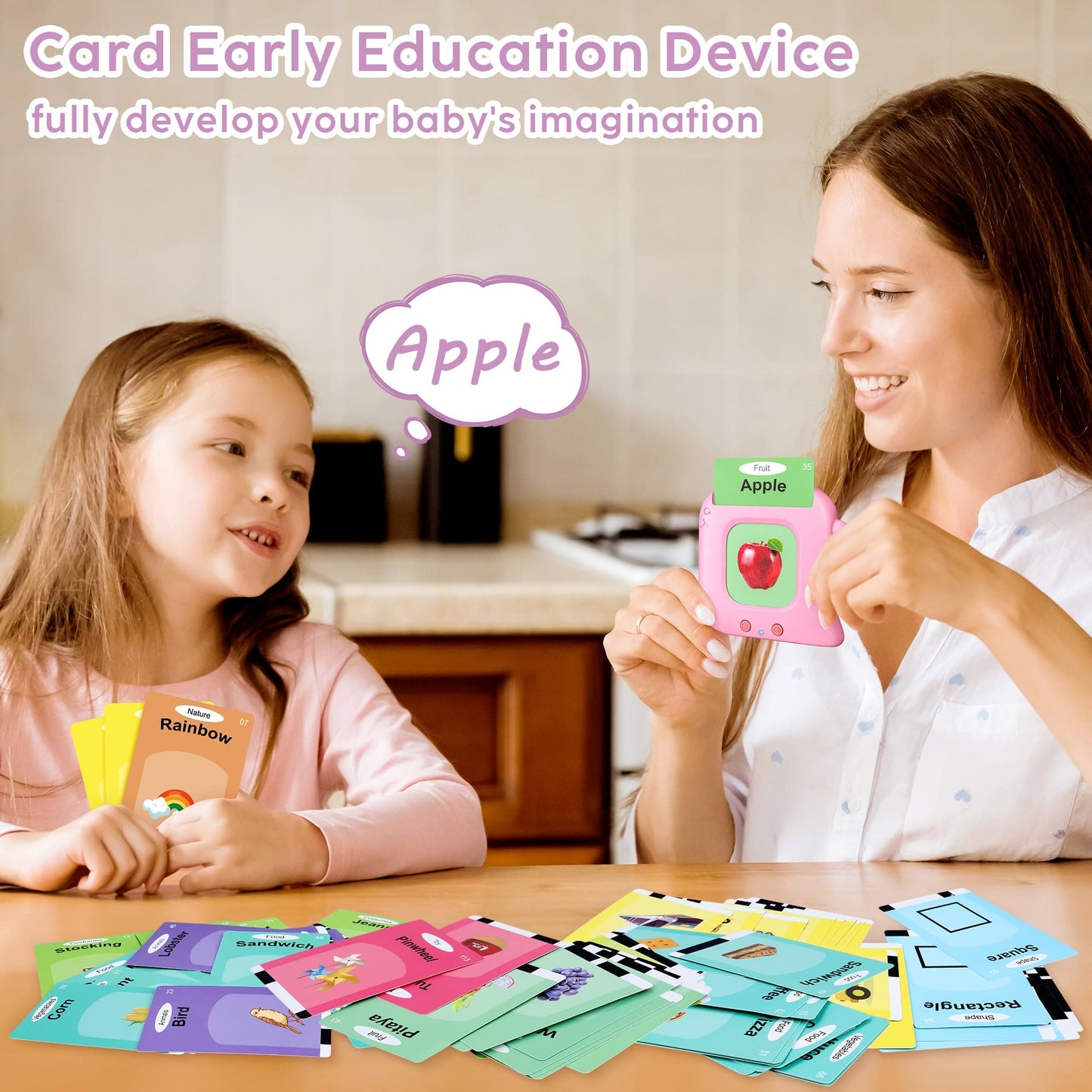 Talking Flash Cards,Kids Toddler Flash Cards with 240 Sight Words,Montessori Toys,Autism Sensory Toys,Speech Therapy Toys,Learning Educational Toys Gifts for Age 1 2 3 4 5 Years Old Boys and Girls