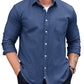 COOFANDY Mens Casual Dress Shirt Long Sleeve Button Down Shirts Untucked Shirts Slim Fit Clear Blue