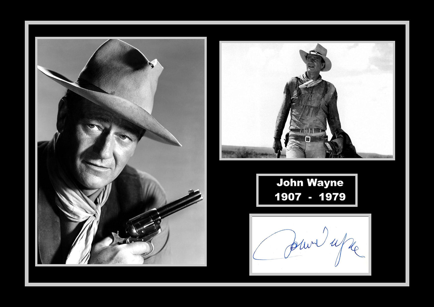 STUNNING QUALITY JOHN WAYNE SIGNED/AUTOGRAPHED PHOTO