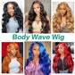 Humistwbiu Body Wave Wigs 13x6 Lace Front Wig Pre-Plucked Hairline with Baby Hair Transparent Swiss Lace Heat Resistant Synthetic Hair Glueless Lace Front Wavy Wigs for Women 32 Inch (#Black）