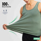 FALARY Mens Vest Tops Pack of 5 Tank Tops Fitted 100% Cotton Basic Plain Color Underwear and Colours Black White Grey Navy Olive 4XL