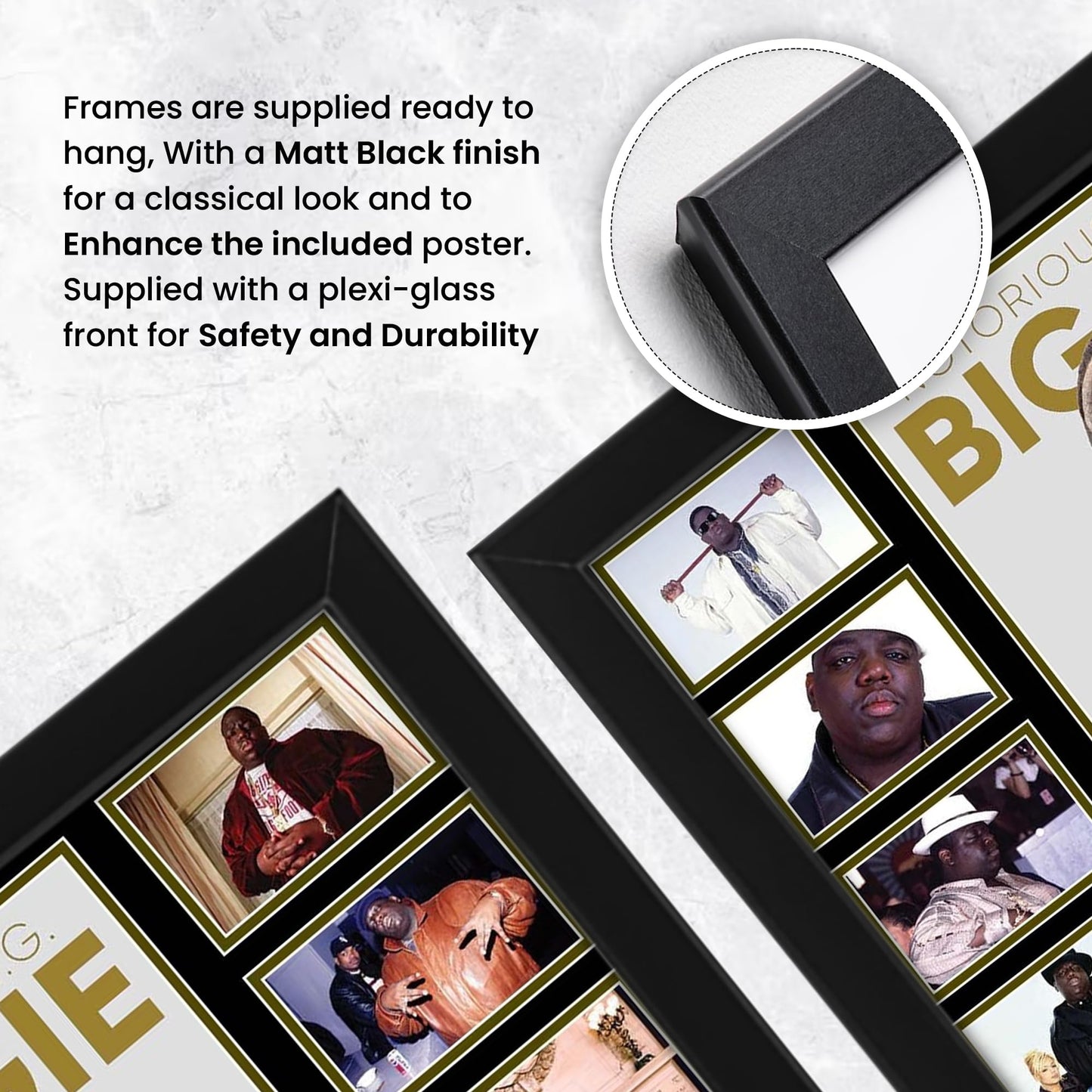 The Notorious B.I.G. Signed Poster Print- Limited Edition Autograph Fan Gift – Collectible Memorabilia Merchandise (Framed A4 (30x21cm))