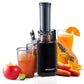 Elite Gourmet EJX600 Compact Small Space-Saving Masticating Slow Juicer, Cold Press Juice Extractor, Nutrient and Vitamin Dense, BPA-Free Tritan, Easy to Clean, 16 oz Juice Cup, Charcoal Grey