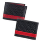 Guess Men's Leather Slim Bifold Wallet, Black/Red, One Size