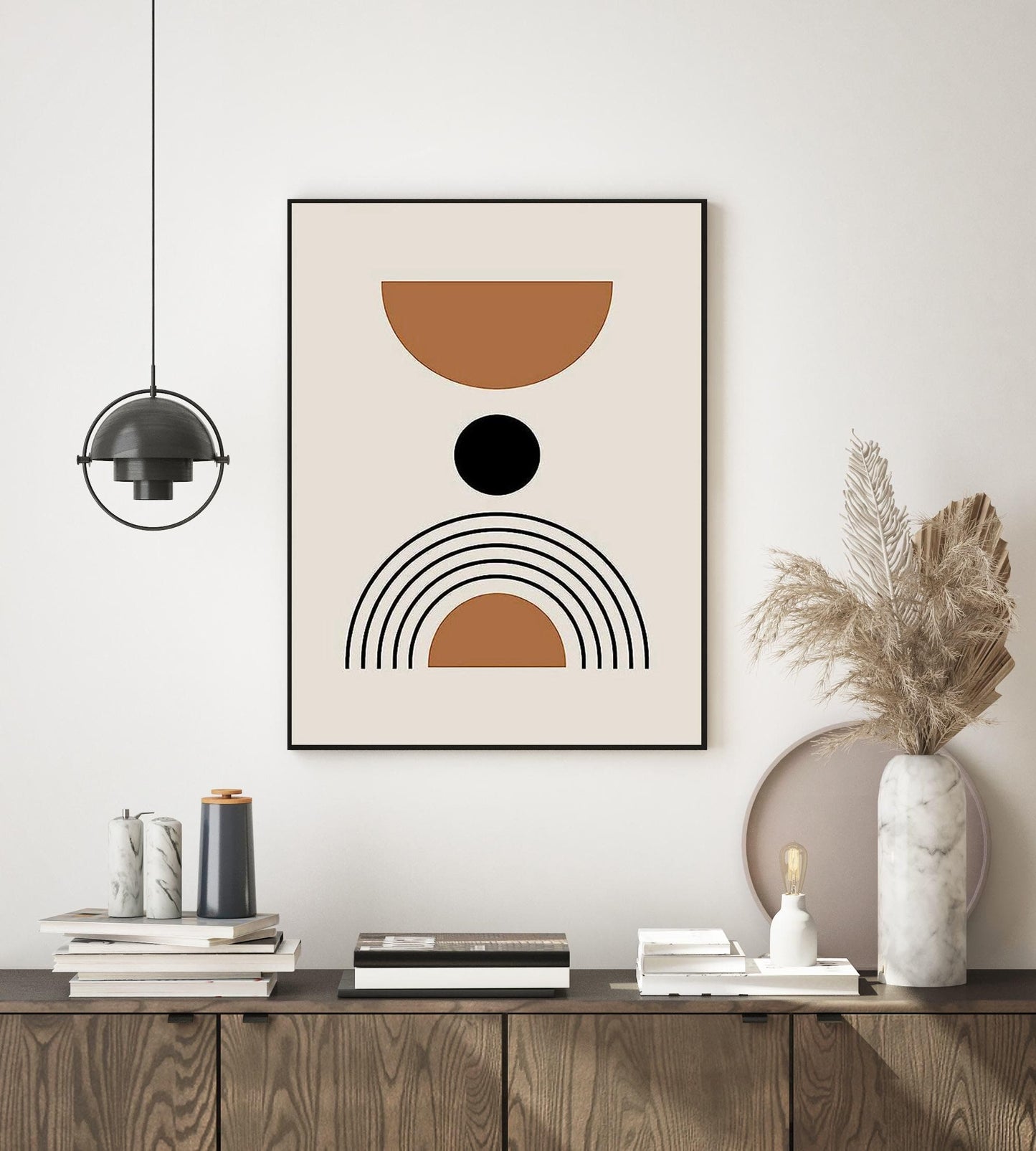 PYNVDD Canvas Poster, Modern Minimalist Abstract Wall Art, Bohemian Poster Set, Geometric Wall Decoration, No Frame (Picture, 9.70 x 100 cm x 3)