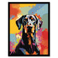 Artery8 Doberman Dog Lover Gift Pet Portrait Abstract Pop Art Artwork Painting Artwork Framed Wall Art Print A4