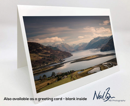 Loch Duich & Eilean Donan Castle Kintail Scotland - A4 (40x30cm) Framed or Unframed Scottish Fine Art Photo Print by Neil Barr of NB Photography