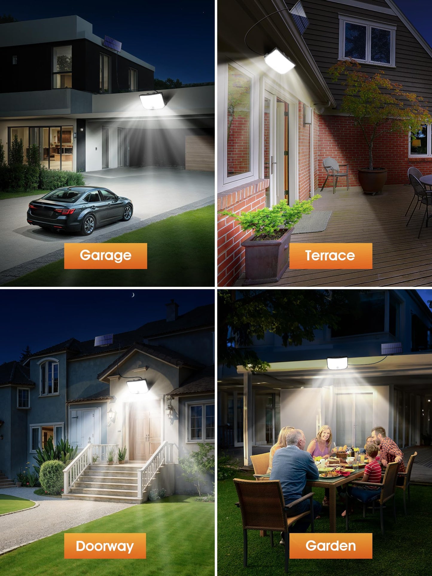 PIKOY Solar Lights, 238LED 2000LM Outdoor Solar Lights Outdoor Garden, 3 Mode Remote Solar Security Lights Outdoor Motion Sensor 270°,2200mAh Garden Lights Solar Powered Waterproof IP65 Garden,Garage