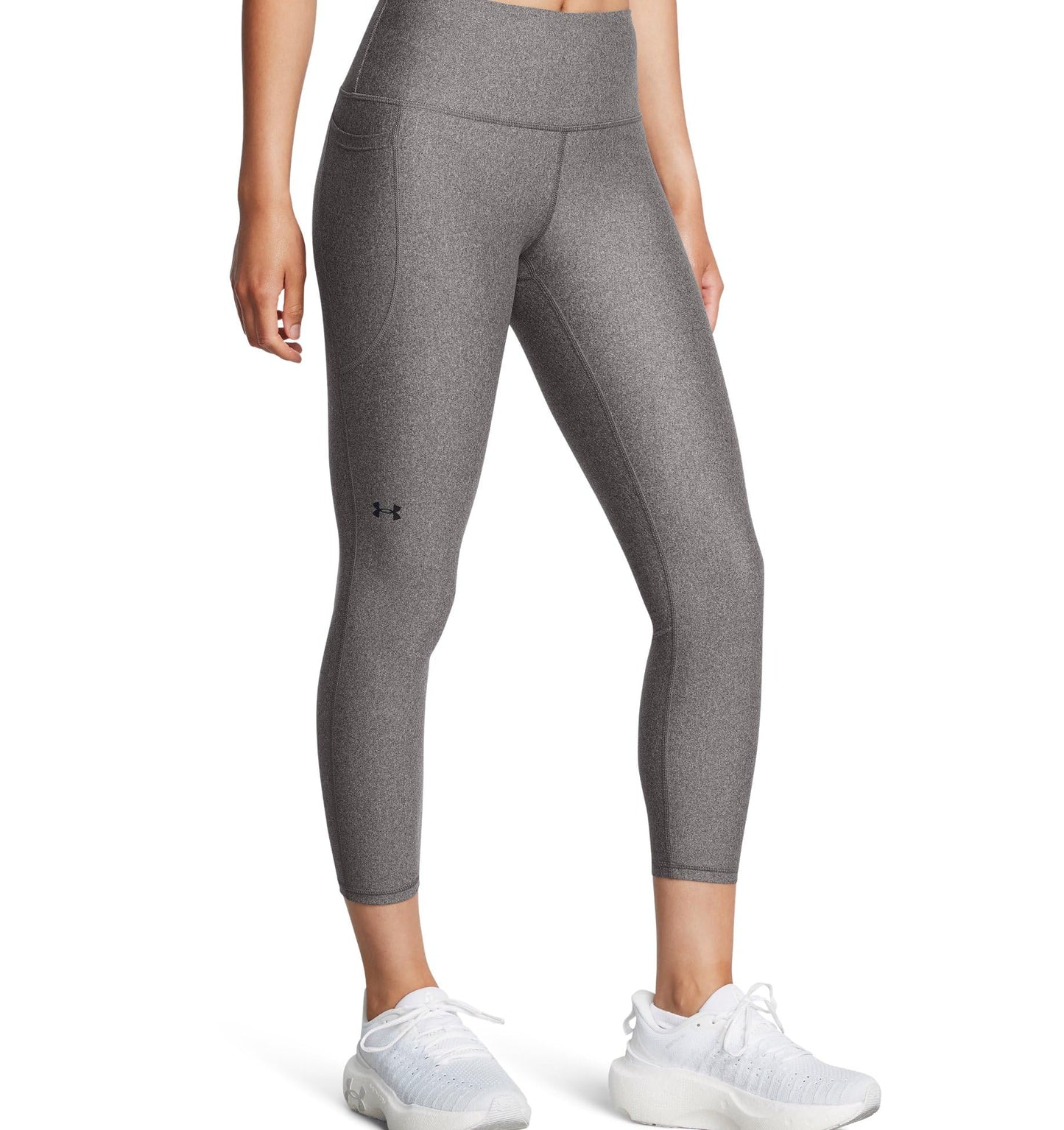 Under Armour - Womens Hg Armour Hirise 7/8 Ns Capri, Color Charcoal Light Heather (020), Size: X-Small x Tall