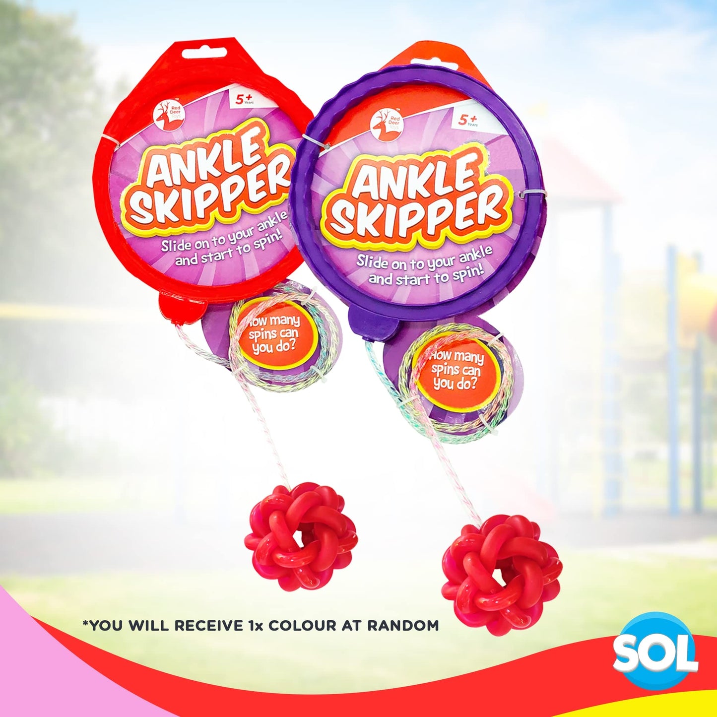 Ankle Skip Ball | Ankle Skips Toy for Kids Outdoor Toys & Games | Fun Play Boys and Girls Skipping Fitness Game | Ankle Skipper Girls Games, Games for Girls