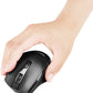 Amazon Basics Ergonomic wireless mouse for Laptop, 2.4 GHz with USB receiver, adjustable DPI - Black