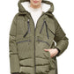 Orolay Women's Thickened Down Jacket Hooded Long Puffer Coat for Winter Green S