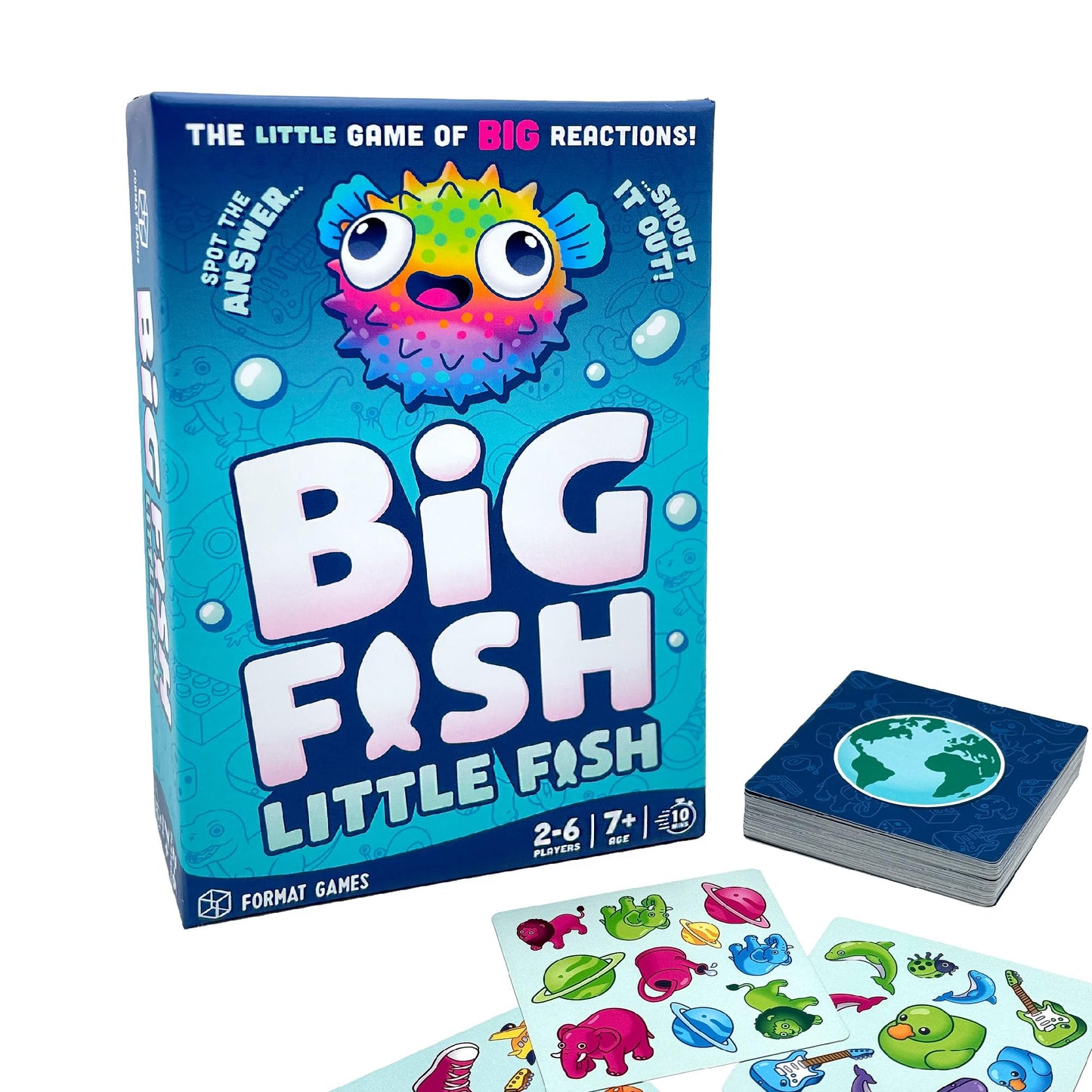 Big Fish Little Fish Game | Fast Fun Family Card Game Of Quick Reactions! | For Kids, Teens, and Adults | Ages 7+ | 2-6 players