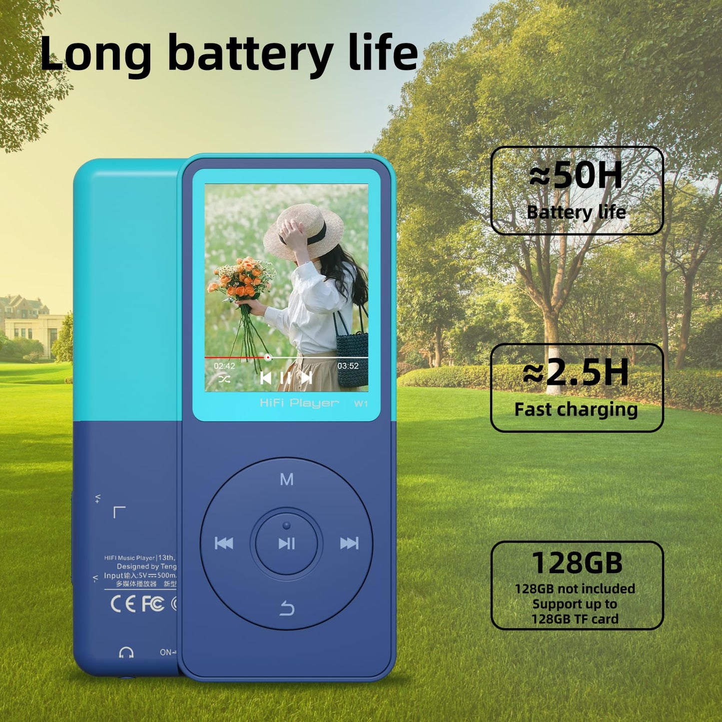 Bluetooth Mp3 Mp4 Players,16GB Classic Mini Portable Walkman Mp3 Music Player with Bluetooth for Kids, Recording,Video,FM Radio,Digital HiFi Sound Audio Music Devices Play up to 50 Hours…