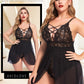 Avidlove Plus Size Lace Chemsie Woman Lingerie Babydoll Sleepwear Bridal Nightdress (Black, XXL)