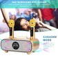 Karaoke Machine for Adults and Kids,Portable Bluetooth 2 Wireless Karaoke Microphone with Holder/USB/TF Card/AUX-in, PA Speaker System for Home Party, Picnic,Car,Outdoor/Indoor