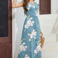 AUSELILY Maxi Dresses for Women UK Plus Size Casual Long Flowy Dress with Pockets Summer Dress for Beach,Dating,Party Floral Light Blue