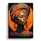 African Woman Op Art Canvas Print for Living Room Bedroom Home Office Décor, Wall Art Picture Ready to Hang, 30x20 Inch (76x50 cm)