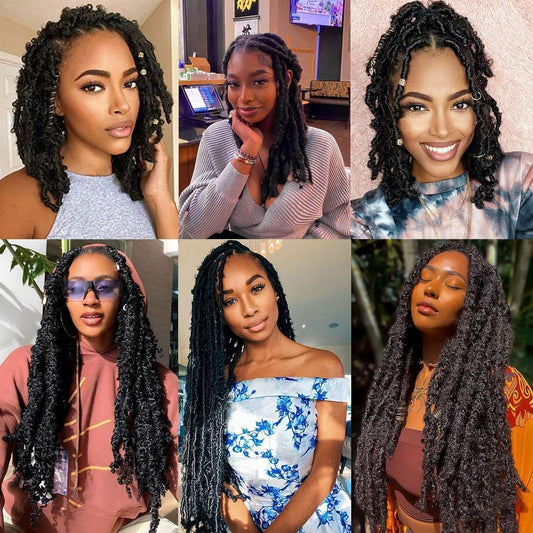 Xtrend 3 Packs 12 Inch Soft Springy Afro Twist Hair Pre-Separated Spring Twist Hair for Faux Locs Natural Black Marley Twist Crochet Braiding Hair Synthetic Hair Extensions for Black Women 1B#