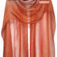 GFM® Two Tone Silk Scarf Shawl for Evening Wedding Bridesmaids - Light Orange Peach - (88)(DMSYSLK-NRG)