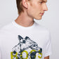 BOSS Mens TDraw Regular-fit T-Shirt in Cotton with Animal Artwork White