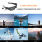 Hereta Camera Sunglasses, Bluetooth Sunglasses Full HD 1080P Sport Video Camera Glasses with UV Protection Polarized Lens for Outdoor and Travel (Included 32GB TF Card)