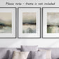 Muted Abstract Landscape Set of 3 Unframed Wall Poster Prints, Digitally Printed Painting Style, Lounge Bedroom Kitchen Bathroom Home Decor, Muted Tones, Green White Grey Black (A3)