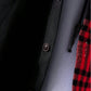 OYOANGLE Men's Colorblock Plaid Print Button Down Long Sleeve Pocket Collared Shirts Top Black and Red M