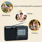 XHDATA D-328 Radio Portable FM AM SW Support TF Card MP3 Pocket Radio with Rechargeable Battery Black