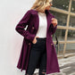 GRACE KARIN Women's Elegant Double-Breasted Coat Windproof Trench Coat Outwear for Winter A-Line Peacoat L Dark Purple