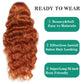 Humistwbiu Body Wave Wigs 13x6 Lace Front Wig Pre-Plucked Hairline with Baby Hair Transparent Swiss Lace Heat Resistant Synthetic Hair Glueless Lace Front Wavy Wigs for Women 32 Inch (#Ginger）