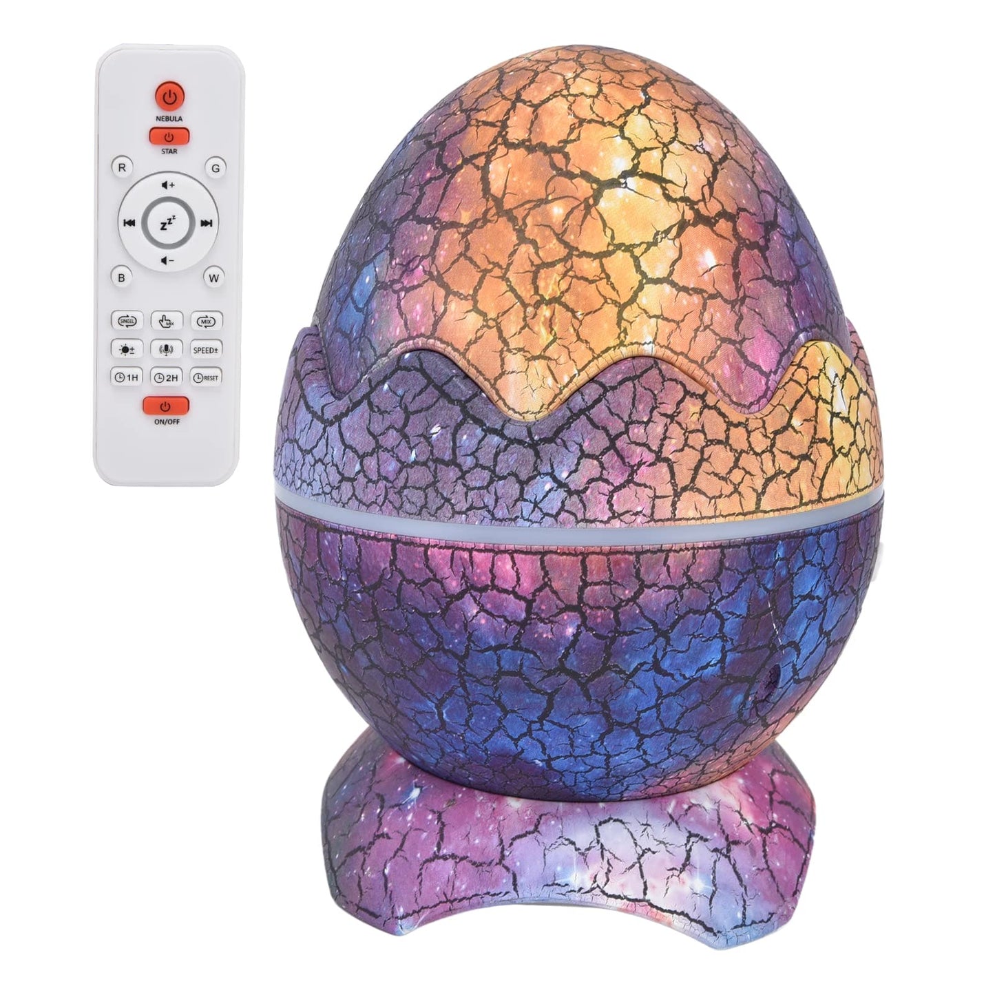 YWBL-WH Dinosaur Eggs LED Star Projector, LED Star Projector Dinosaur Egg Adjustable Angle Bluetooth Night Light Projector White Noise with, Wall Lights