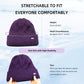 Carimee Beanie Hat for Women, Winter Warm Beanie Hat, Stretchy Soft Knitted Cuffed Hat Fleece Lining, One Size, Gifts for Women/Mom Purple