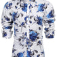 COOFANDY Men's Slim Fit Floral Dress Shirt Long Sleeve Casual Button Down Shirts, 01_White&Blue, Medium