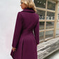 GRACE KARIN Women's Elegant Double-Breasted Coat Windproof Trench Coat Outwear for Winter A-Line Peacoat L Dark Purple