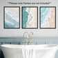 Abstract Beach Waves Set of 3 Unframed Wall Prints, Beach Sea Sand Coastal Landscape Bathroom Wall Art, Home Décor, Watercolour Style Abstract, Ocean Gallery Wall Art (A4)