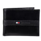 Tommy Hilfiger Men's Leather Wallet - Thin Sleek Casual Bifold with 6 Credit Card Pockets and Removable ID Window, Black