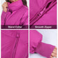 Orolay Women's Winter Puffer Jacket Stand Collar Bubble Oversized Silhouette Short Down Coat Rose M