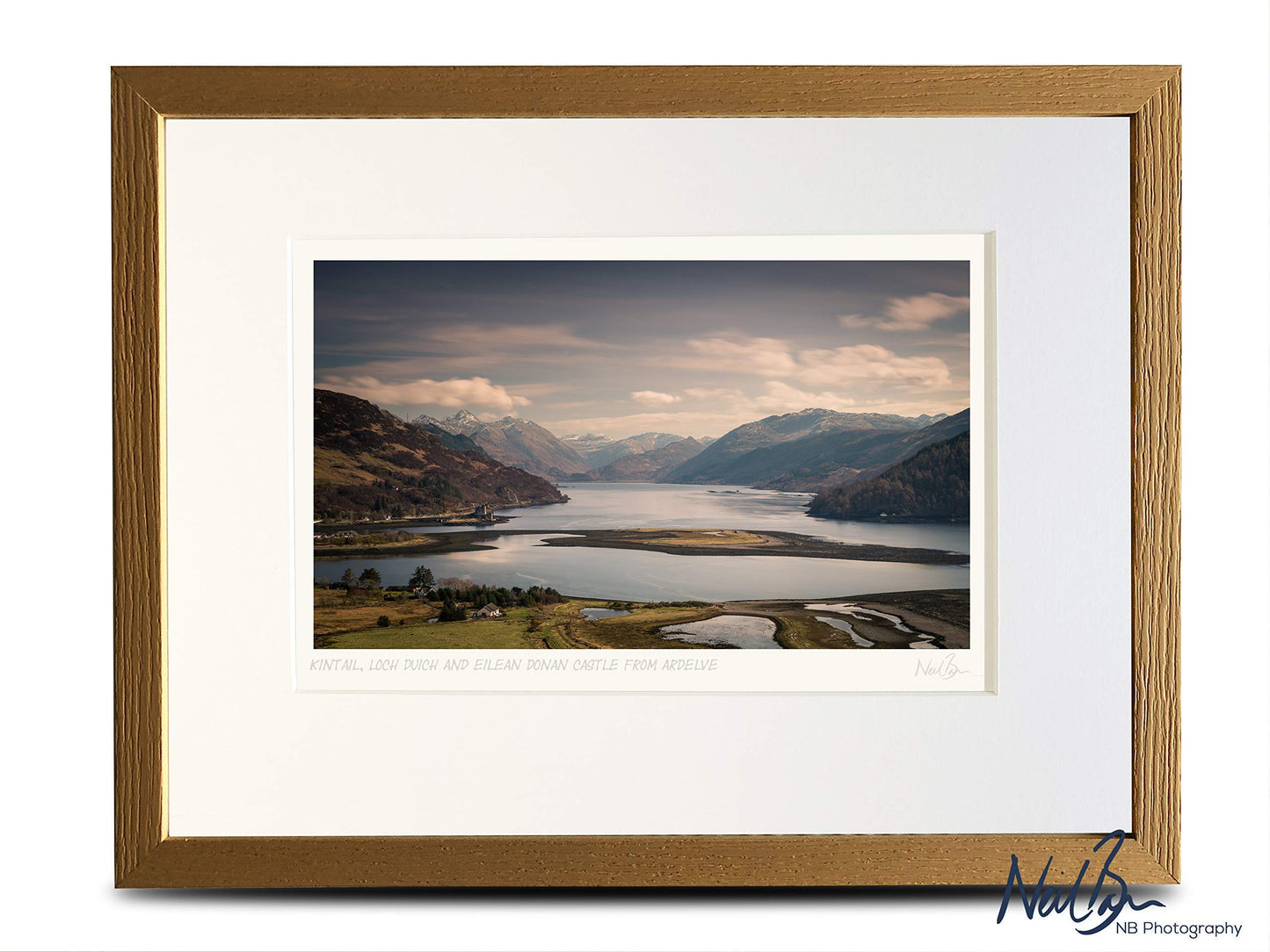 Loch Duich & Eilean Donan Castle Kintail Scotland - A4 (40x30cm) Framed or Unframed Scottish Fine Art Photo Print by Neil Barr of NB Photography