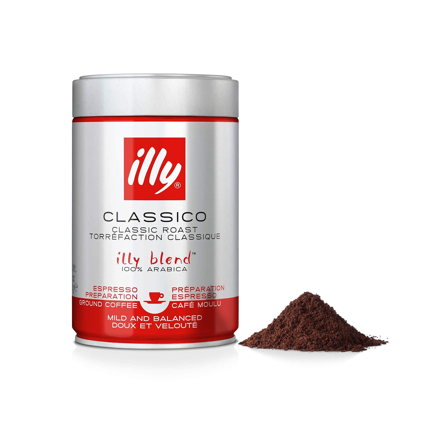 illy Coffee, Classico Ground Coffee, Medium Roast, Made From 100% Arabica Coffee Beans, 250g (Packing May Vary)