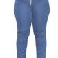 UC Womens Ex High Street Brand Straight Leg Denim Jeans Ladies Stretch Curve Fit Pockets (Blue, 20)