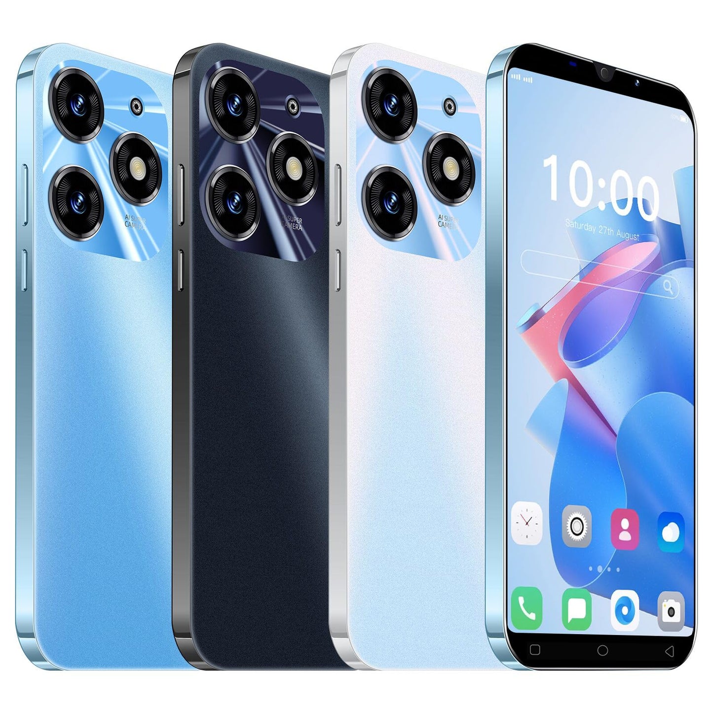 Smartphone Offer of the Day, 5.0 inch IPS Display, 16GB ROM 128GB Expandable, Android 9.0, Dual SIM Dual Camera Cheap 3G Mobile Phones (Spark 10Pro-Blue)