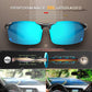 ATTCL Men's Sports Polarized Sunglasses For Driver Golf Fishing Unbreakable Metal Frame 8177 Blue mirrored