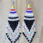 African Zulu Ntshebe Earrings - Black | by Woza Moya (Come Spirit of Change) | Handmade by The Hillcrest AIDS Centre Trust Crafters in South Africa