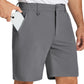 COOFANDY Mens Golf Shorts 8 inch Lightweight Hiking Travel Summer Shorts Quick Dry Casual Work Dress Shorts Dark Grey