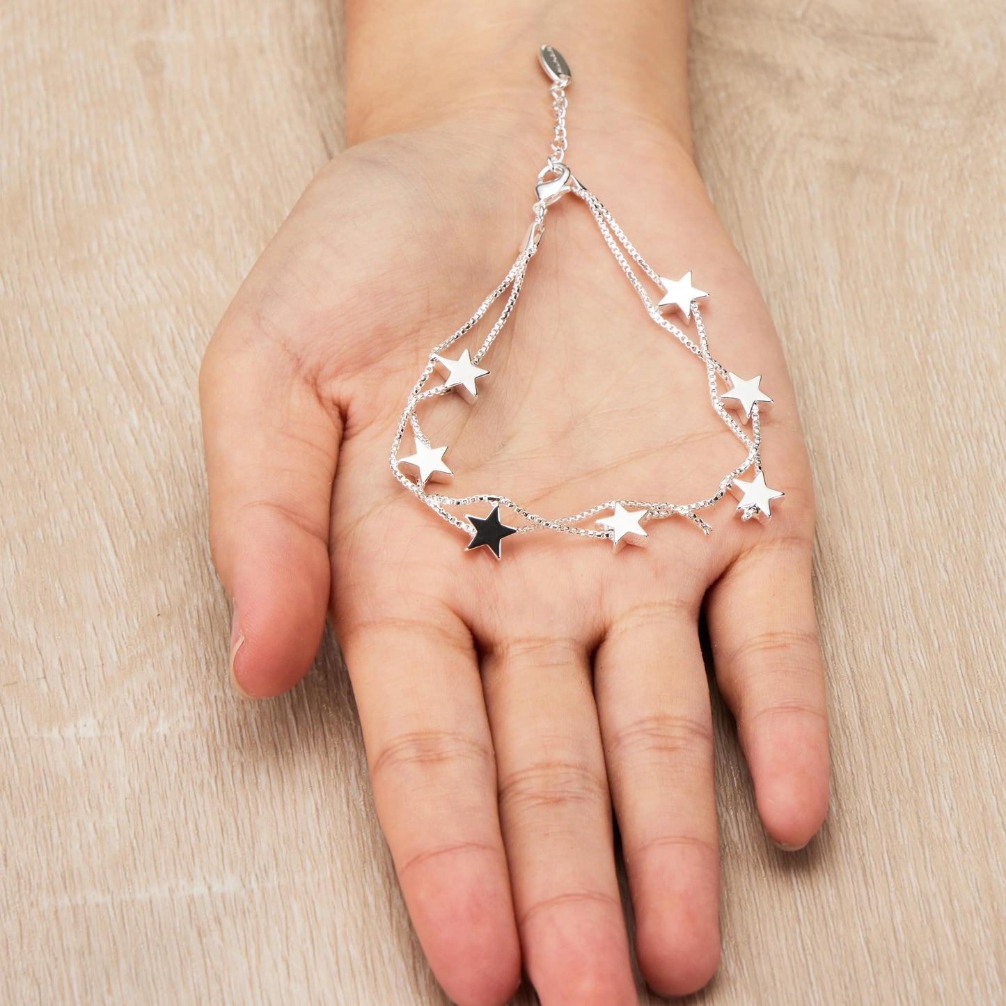 Philip Jones Silver Plated Star Bracelet